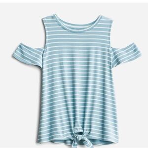 Rumi + Ryder Cold Shoulder Tie Front Top